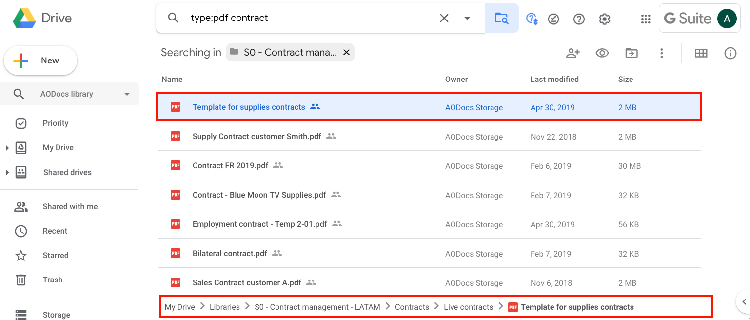 Search for files in your Team Folders and Secured Folders AODocs Knowledge Base
