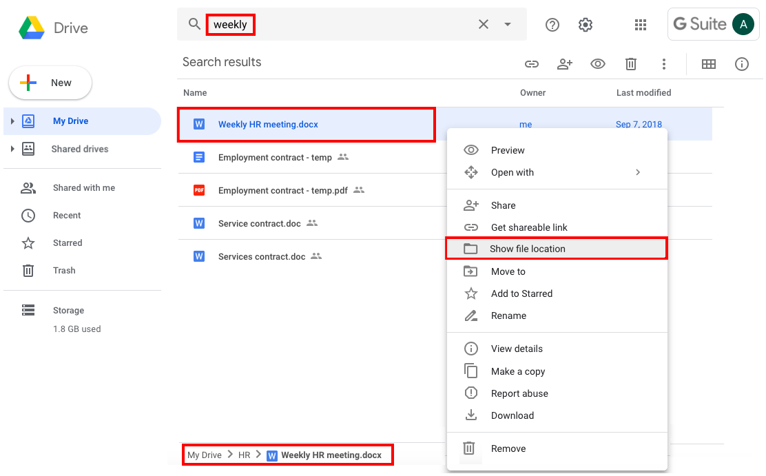 search google drive users