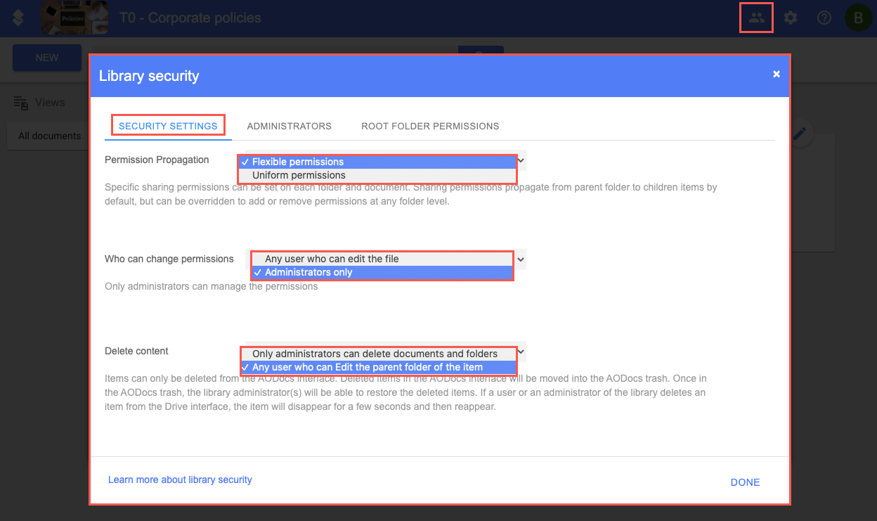 Manage permissions with Google groups – AODocs Knowledge Base