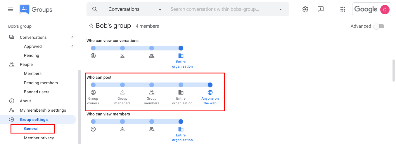 Adding members and managers to a Google Group