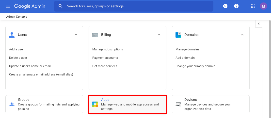 Access your Google Workspace domain settings - Google Workspace Admin Help